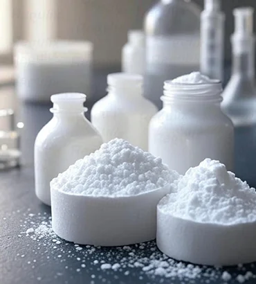 Close-up of industrial chemical powder - China REACH Regular Registration material analysis